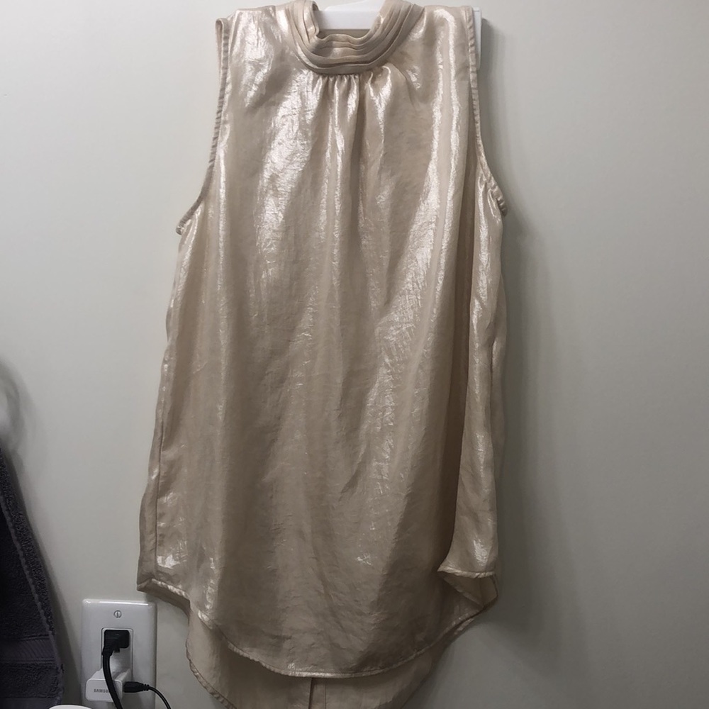 Maeve by Anthropologie - gold, shimmer women’s blouse - size 6